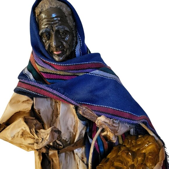 Mexican Folk Art 2 Cartonería 19" Figures Jalisco region Paper Mache man woman - Picture 4 of 11